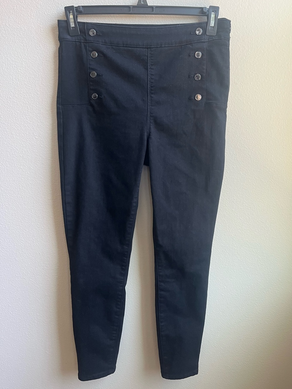 White House Black Market Black Women's Sailor Front Jeggings EUC
